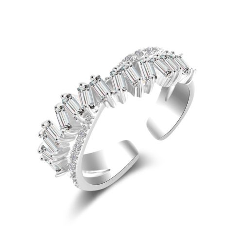Giselle ezüst színű nemesacél gyűrű állítható méret, divatgyűrű