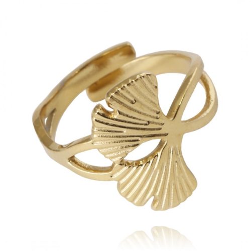 Milla nemesacél gyűrű 18k arany bevonattal, divat gyűrű